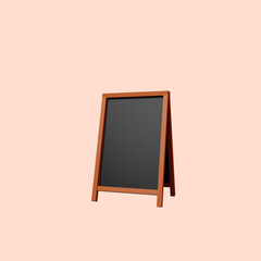 3d illustration of simple object sign restaurant