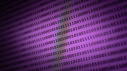 Abstract background of digital binary code of DEFI software. Crypto Programming software code on...