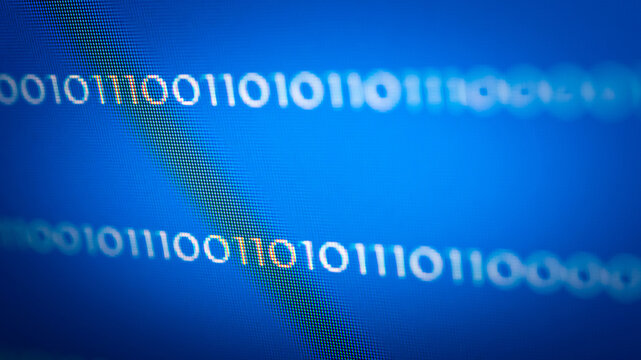 Abstract background of digital binary code of DEFI software. Crypto Programming software code on computer screen which develop by the programmer to solve the business requirement.	
 - Powered by Adobe