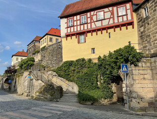 Fototapeta na wymiar Old town of Kulmbach in Bavaria Germany