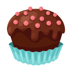 Illustration of chocolate candy. Food item for bars, restaurants and shops.