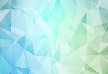 Light Blue, Green vector abstract mosaic background.