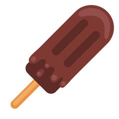 Illustration of popsicle. Food item for bars, restaurants and shops.