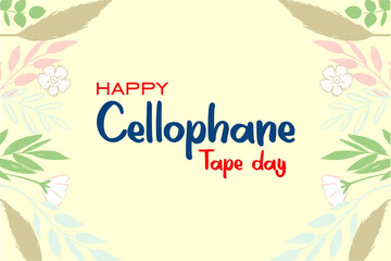 Fototapeta na wymiar National Cellophane Tape Day. Holiday concept. Template for background, banner, card, poster with text inscription. Vector EPS10 illustration