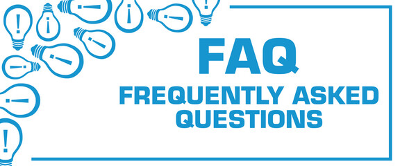 FAQ - Frequently Asked Questions Blue Bulbs Corner Horizontal 