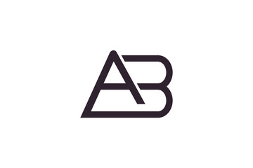 AB latter  logo design template