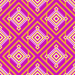 Geometric ethnic oriental seamless pattern traditional Design for background,carpet,wallpaper,clothing,wrapping,Batik,fabric,Vector illustration.embroidery style.