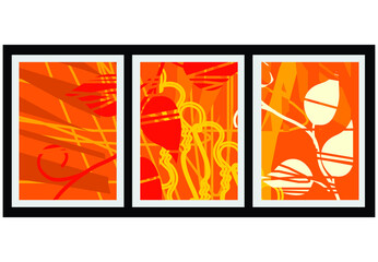 Artistic Floral vector illustration, modern abstract, with a touch of java motif, eps 10 