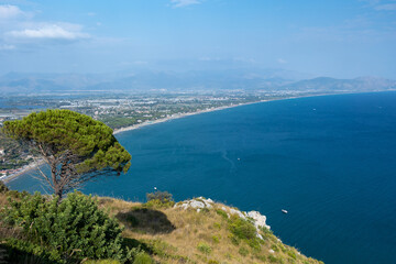 Fototapeta na wymiar panoramic view Terracina coast Italy