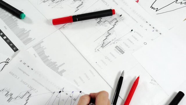 Work table with stock tables and stationery.