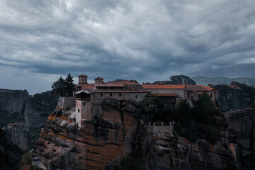 Fototapeta na wymiar Varlaam Monastery, sitting high in the Meteora hills of Greece