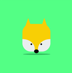 Vector image of an fox design isolated of cute animal faces