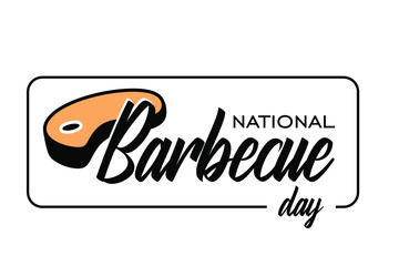 National Barbecue Day. Holiday concept. Template for background, banner, card, poster with text inscription. Vector EPS10 illustration
