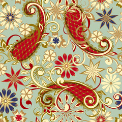 Seamless pattern in ethnic traditional style. - 457108765