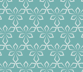 Seamless ornamental vector patterns on a colored background. Modern line art illustrations for wallpapers, flyers, covers, banners, minimalistic ornaments, backgrounds.
