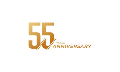 55 Year Anniversary Celebration Vector. Happy Anniversary Greeting Celebrates Template Design Illustration