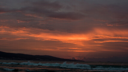 Fototapeta na wymiar golden hour over the sea Bulgaria Sunny Beach