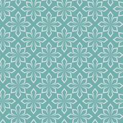 Seamless ornamental vector patterns on a colored background. Modern line art illustrations for wallpapers, flyers, covers, banners, minimalistic ornaments, backgrounds.
