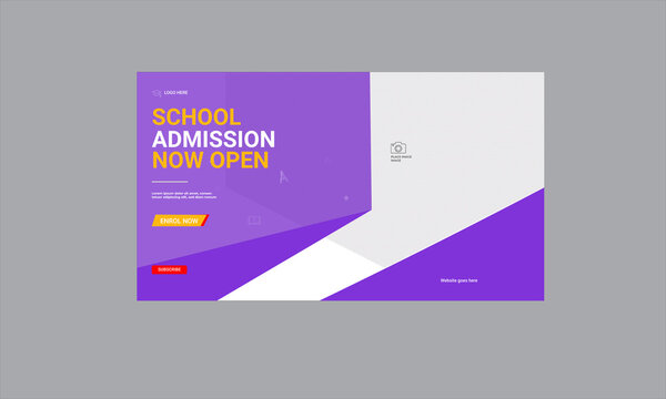 Kids school education admission template youtube thumbnail