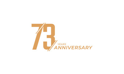 73 Year Anniversary Celebration Vector. Happy Anniversary Greeting Celebrates Template Design Illustration