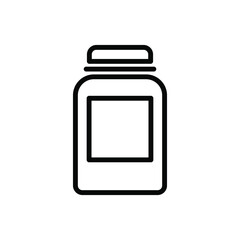 Glass jar icon vector set. bottle illustration sign collection. conservation symbol on white background.