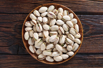 Pistachio nuts in a plate