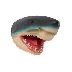 Naklejka premium shark head model on white background