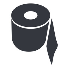 Vector Toilet Paper Icon on White Background