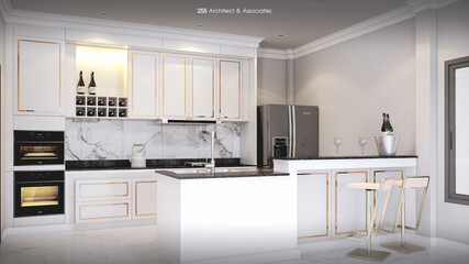 modern kitchen interior