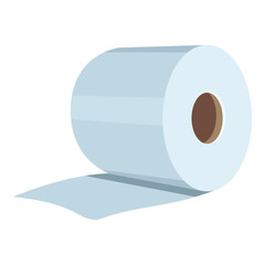 Vector Toilet Paper Icon on White Background