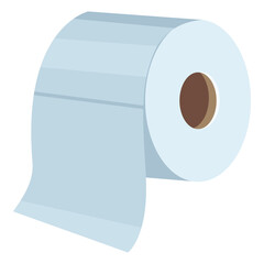 Vector Toilet Paper Icon on White Background