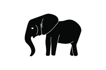 Black fill elephant vector design