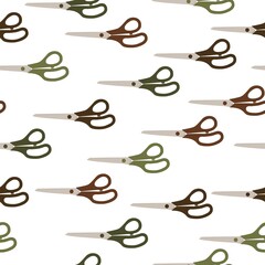 Seamless pattern with scissors.