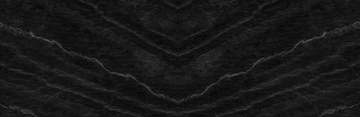 Fototapeta premium Black lined marble stone texture background