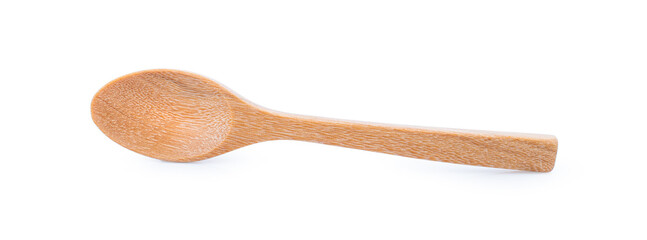 wood spoon on white background