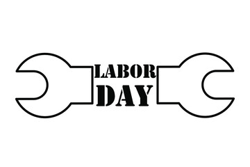 Labor Day doodle art design hand line