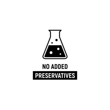 No Added Preservatives Icon. Chemical Artificial Free Food. No Additives Vector Symbol Logo