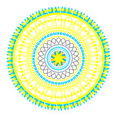 Circular pattern in form of mandala for Henna, art, tattoo, and decoration.