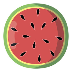Obraz premium Isolated colored slice of watermelon icon