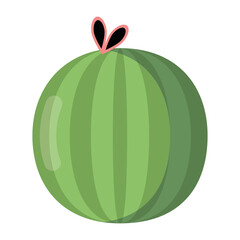 Isolated green watermelon icon