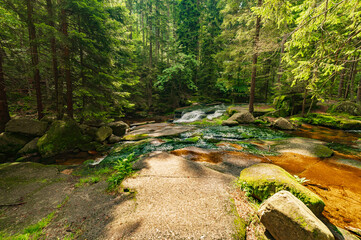 Giant Mountains, Karkonosze, Wodospad Szklarki, Kochelfall, stream, mountain stream, poland 