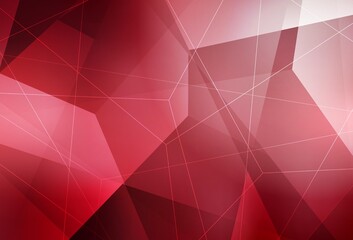Fototapeta premium Light Red vector background with triangles.