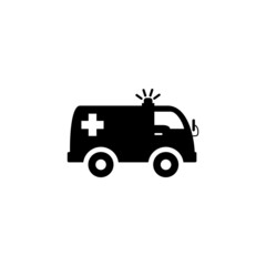 Ambulance in black style