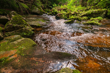 Giant Mountains, Karkonosze, Wodospad Szklarki, Kochelfall, stream, mountain stream, poland 