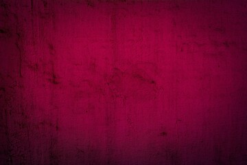 Old red wall in spots, cracks, stains. Painted concrete wall in abstract grunge style loft. Vintage wall background texture for backgrounds, portraits, posters.