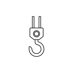 icon of industrial hook. icon or logo in modern line style. High quality black outline pictogram for web site design and mobile apps.