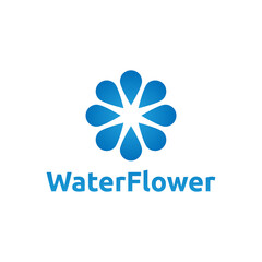 modern logo design water, drops or liquid forming a flower
