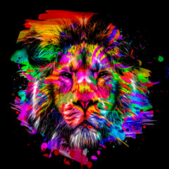 lion head illustration © reznik_val