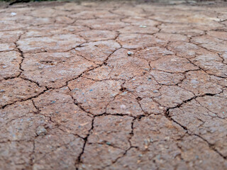 Brown drought dry land soil or cracked ground texture,Global warming.