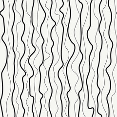 Wavy lines seamless pattern. Corrugated irregular waves vector bakcground.